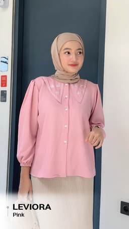 Leviora Blouse Bahan Shakila Polos Bordir - Size XL