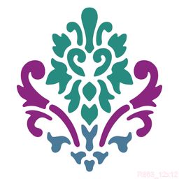 R863-Damask Wall Stencil