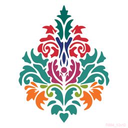 R884_Damask Wall Stencil 