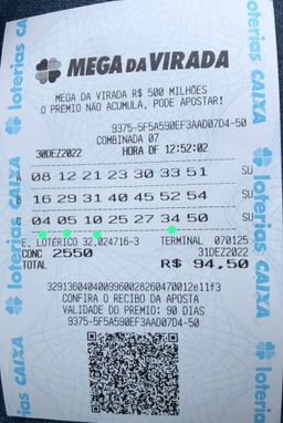 Mega da Virada 12 DEZENAS