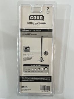 LLAVE ALLEN HEXAGONAL 7 PCS MILIMETRICA COVO 9-529