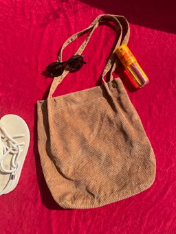 Tote bag vel cot marron