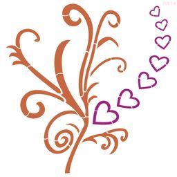 R614_Home Decor Wall Stencil