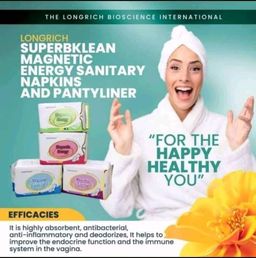 Serviettes hygiéniques/carton (19 pièces) ( guérit les infections vaginales) Protège slip/carton (16 pièces) (Avec anion, guérit les infections vaginales)