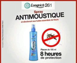 Anti-moustique (Arôme de fleurs, à pulvériser sur les parties exposées du corps 195ml)