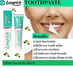 Pâte dentifrice thé blanc 100g (Formule Sans fluor : contre maux de dents, mauvaise haleine, saignement des gencives, caries,...)