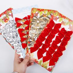 Assorted tree/wreath decorative bows pack of 12