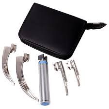 LED 4 Blade Laryngoscope Set