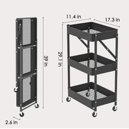 Metallic 3tier Storage organizer rack