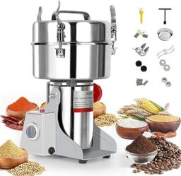 Electric Grain Grinder with 270°Swing  Open-Cover-Stop Design