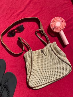 Shoulder bag paille marron 