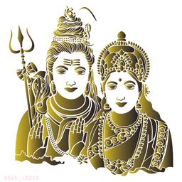 R840_Shiva&Bharvathi Wall Stencil