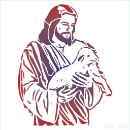 R823_Jesus Wall Stencil