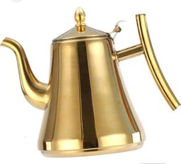 2Ltrs silver stainless steel thickened kettle with filter 