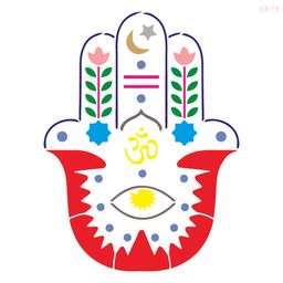 R575_Hamsa Hand Wall Stencil