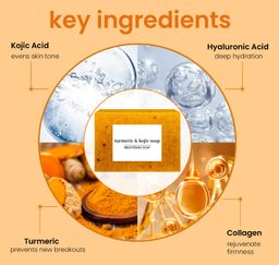 Turmeric,Kojic acid &lemon bar soap