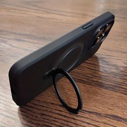 Luxury Magnetic Holder Armor Shockproof Wireless Charging Phone Case, For iPhone 15 Pro / Green