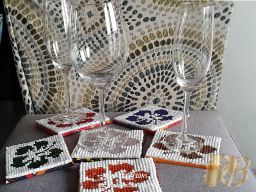 Beaded Coasters x8 set