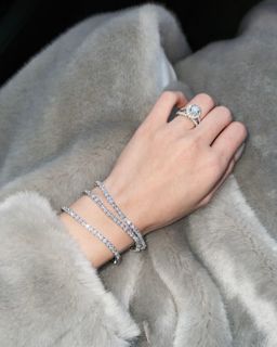 (PO) REGULAR TENNIS BRACELET- WHITE GOLD 