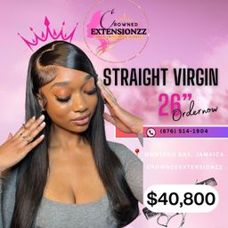 100% Straight Virgin Crowns