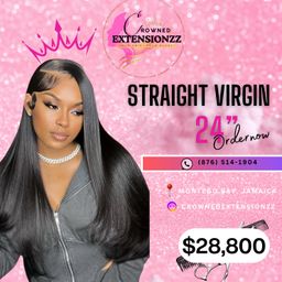 90% Straight Virgin Crowns