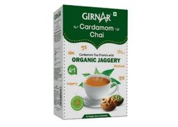 Girnar Instant Tea Premix Cardamom Chai with Organic Jaggery 10 Sachets Box