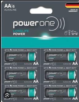 PowerOne Battery LongLife Power AA 6 Nos