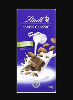 Lindt Swiss Classic With Gently Roasted Almond 100g Bar