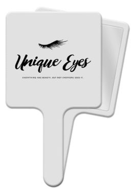 Mini White Square Mirror