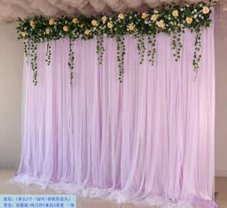 Backdrop Stand Floral decoration , Curtains &LED Lights 💡