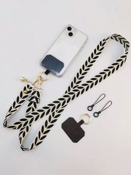 Twisted leaves design phone strap
