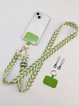 Twisted leaves design phone strap