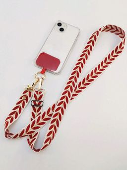 Twisted leaves design phone strap