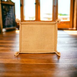 Jute Canvas Sqr Try Foldable Big Size