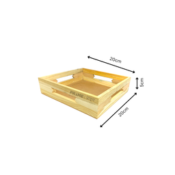 Natural Wood Pine With MDF Base Squ Tray Ribbon Cut Walls Size1