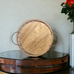 Round Wooden Tray Size -1