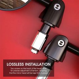 Handlebar end rear view mirrors small round