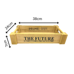 Brown Rectangular MDF Tray Size 3