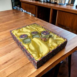 14x20 Tray (4 Dibbi+3 Jars)-Black