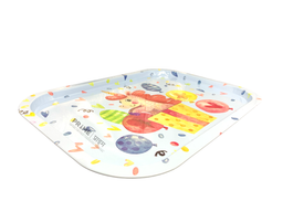 Sky Blue Rectangulr Unicorn Metal Tray