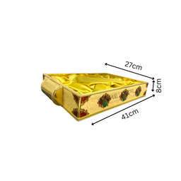Golden Rectangular Gift Hamper Tray