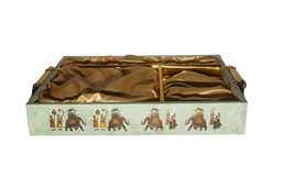 Golden Rectangular Gift Hamper Tray