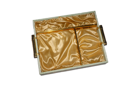 Golden Rectangular Gift Hamper Tray