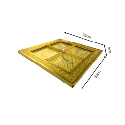 Golden Square Four Partition Dry Fruit Tray