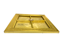 Golden Square Four Partition Dry Fruit Tray