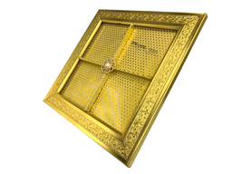Golden Square Four Partition Dry Fruit Tray