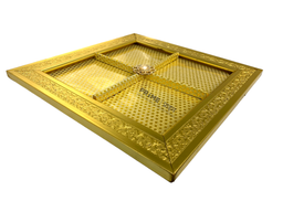 Golden Square Four Partition Dry Fruit Tray