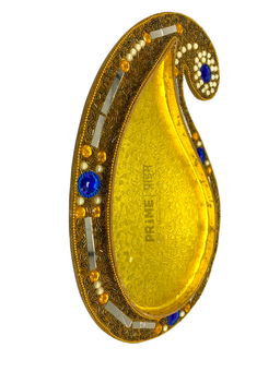 Golden Designer Artificial Stone Work Dry Fruit Tray