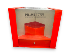 Red Square Box Heart Shape with Transparent Lid and Secret Drawer