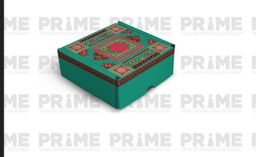 Teal Ornamental Corrugated Hamper Box Small